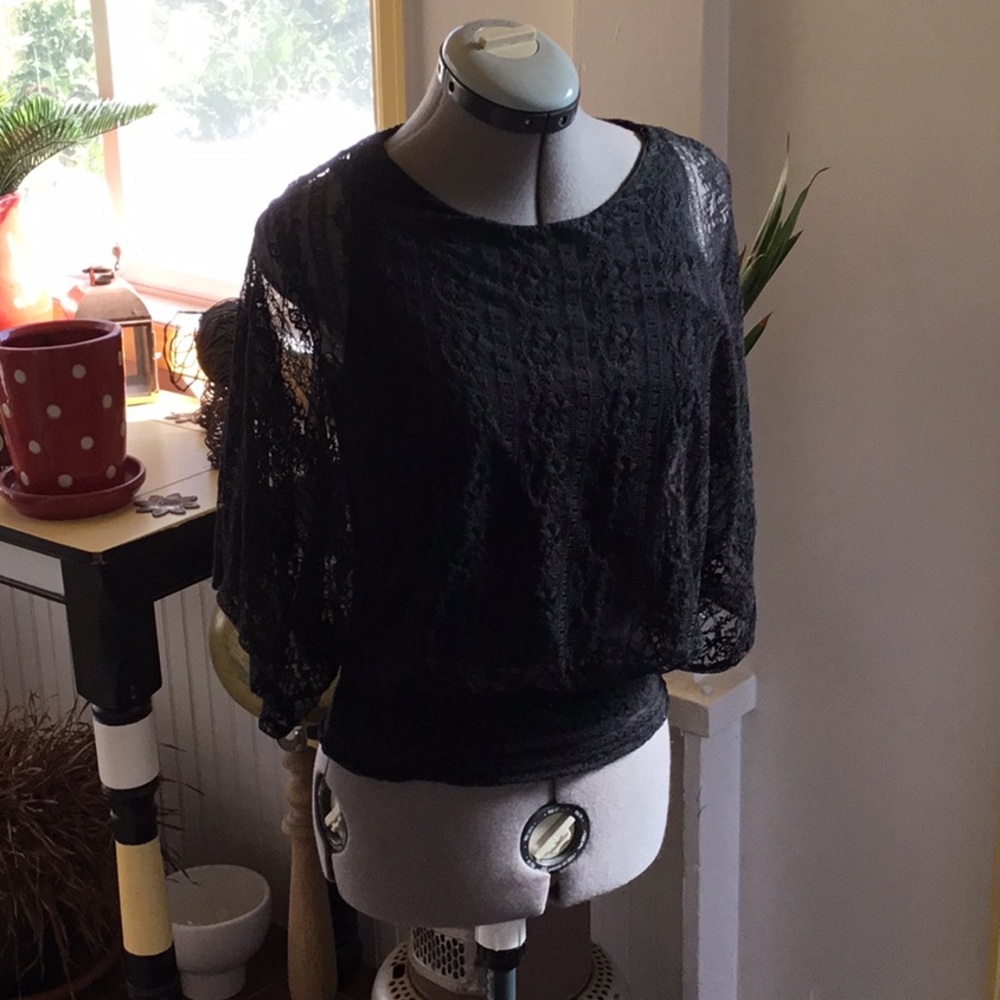 Black lace top